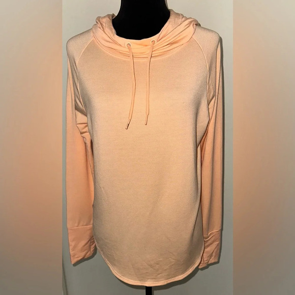Athletic Works Women’s Athleisure Mock Neck Hoodie In Orange - Size M - Picture 2 of 6